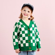 마리앤모리 아동용 모리 체커보드 가디건
