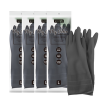 명진 마이컬러 고무장갑 대, 그레이, 대(L), 5개