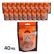 캣몽 고양이용 간식 치킨슬라이스 닭 40g, 닭고기맛, 40개입