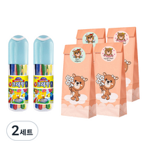 종이나라 크레팡 2p + 종이봉투 4p + 스티커 8p, 혼합색상, 2세트