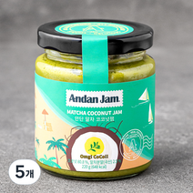 안단잼 말차 코코넛잼, 220g, 5개