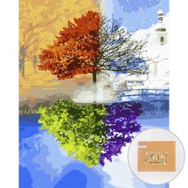 아트조이 DIY 명화 그리기 세트 40 x 50 cm 세로형, 지혜의 나무