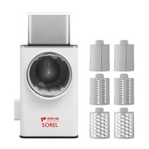 키친아트 쏘렐 드럼통 만능 채칼 슬라이서 3종 칼날 KSJ-VC1000, 화이트, 1개