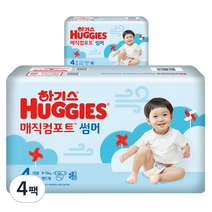 2023 하기스 매직컴포트썸머 대형 4단계 밴드형 남여공용(9~13kg), 224매