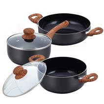 퀸센스 IH 벨라 냄비 3종 세트, 혼합색상, 편수냄비 18cm + 양수냄비 20cm + 전골냄비 24cm