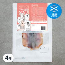 해선생 한마리 구룡포 반건조 오징어 (냉동), 90g, 4개