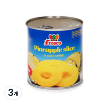 프레스코 파인애플슬라이스 통조림, 3개, 410g
