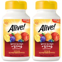 얼라이브 원스데일리 멀티 비타민 + 밀크씨슬 42.8g, 60정, 2개