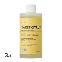 어니스트맘 스위트 시트러스 샴푸 앤 바디워시, 325ml, 3개