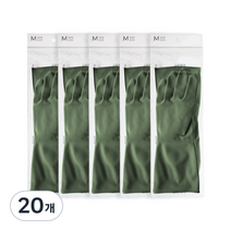 생활공작소 라텍스 고무장갑 양손세트 일반형, 딥그린, 중(M), 20개