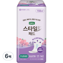 디펜드 여성용 NEW 스타일 요실금 와이드 안심중용량 패드, 14개입, 6개