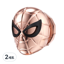 스턴 마블 차량용 방향제 자동차 디퓨저, 2세트, 로즈골드 스파이더맨, 블루드씨엘