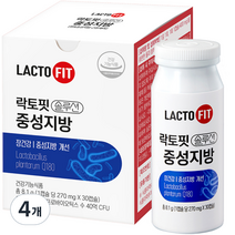 락토핏 솔루션 중성지방 유산균 8.1g, 30정, 4개