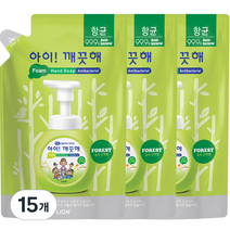 아이깨끗해 핸드솝 리필 숲 속 산책향, 450ml, 15개