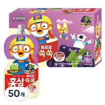 팔도 뽀로로 홍삼쏙쏙 어린이 음료 포도블루베리맛, 100ml, 50개, 포도블루베리