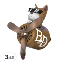 벨라독스 에어휠 차량용 방향제 BD-1 복서 브라운 블랙체리, 3세트, 과일/트로피칼향