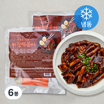 쿡생 딱좋은 1인분 짜장떡볶이 (냉동), 6봉, 310g