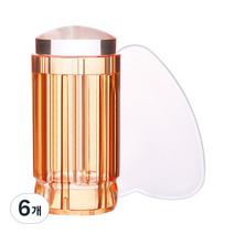 다윗트 투명 네일아트 실리콘 스탬프, 3번 투명 오렌지, 6개