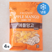 자연원 애플망고 청크타입 (냉동), 1kg, 4개
