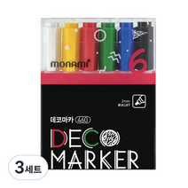 모나미 데코마카 460 기본 세트, 6색, 3세트