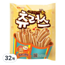 크라운 스페인 정통스낵 츄러스, 84g, 32개