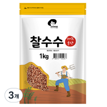 엉클탁 국산 찰수수, 1kg, 3개