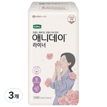 디펜드 여성용 애니데이 요실금 라이너 롱, 40개입, 3개, 롱 라이너