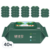 배냇짓 네이처 포레 아기물티슈 캡형, 72매, 40팩