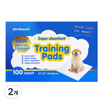All Absorb 트레이닝 배변패드 100매, 100개입, 2개
