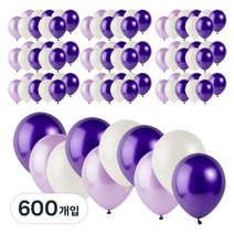 파티팡 라운드 풍선, 라벤더톤(랜덤 발송), 600개입