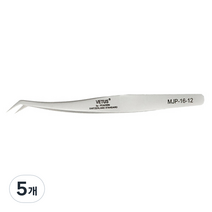 비투스 속눈썹 핀셋 MJP-16-12, 혼합색상, 5개