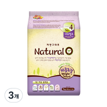 네츄럴오 유기농 쌀과 연어 체중조절 고양이 사료, 다이어트, 1kg, 3개