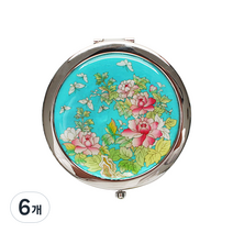 자개 나전칠기 원터치 손거울, 목단꽃, 6개