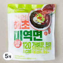 풀무원 리얼 해초 미역면 매콤비빔 2인분, 393g, 5개
