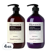 프로방스 프렌치 라벤더 샴푸 1L + 라벤더 트리트먼트 1L, 4세트