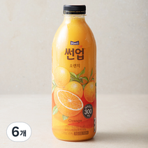 썬업 오렌지주스, 6개, 750ml