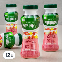 풀무원다논 액티비아 스무디 딸기바나나, 150ml, 12입