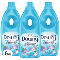 다우니 탈취파워 레몬그라스와 라일락 초고농축 섬유유연제 본품, 1.05L, 6개