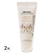 오가본 씨앗품은 유기농 데일리 안심 선크림 SPF50+ PA++++, 2개, 50ml