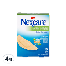 3M 넥스케어 숨쉬는 탄력밴드 중형 10매, 4개