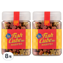 붐붐포 강아지 피쉬큐브 믹스 큐브 져키 간식 (식이유황 & 산양유 함유), 8개, 황태 + 연어 + 참치맛