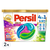 퍼실 디스크 컬러 세탁세제, 18개입, 2개