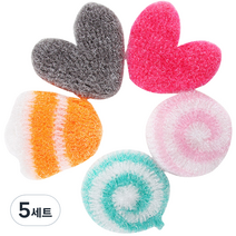 유하우스 난달라 2겹 아크릴수세미, 5개입, 5세트