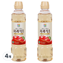 청정원 사과식초, 500ml, 4개