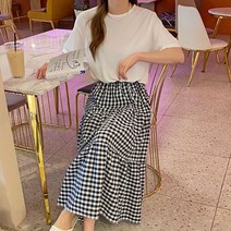보리맘 체크 밴딩 여름 원피스 임부복 a623