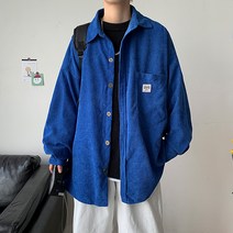 남성용 마켓A 코듀로이 패치 남방 셔츠