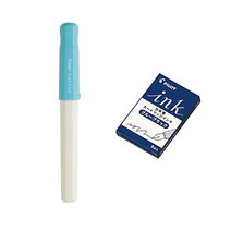 파이롯트 카쿠노 만년필 + 카트리지 5p 세트, F, SL(만년필), 블루블랙(카트리지)