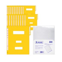현풍 정보화일 A4 F4342-3 20p + L 홀더 10p, 노랑(화일), 투명(홀더), 1세트