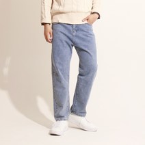 필베리 남성용 세미 와이드핏 사계절 청바지