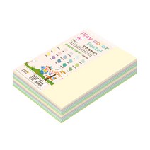종이문화 플레이칼라 파스텔 색지 혼합 180g 16절 200p, 15색, 1세트